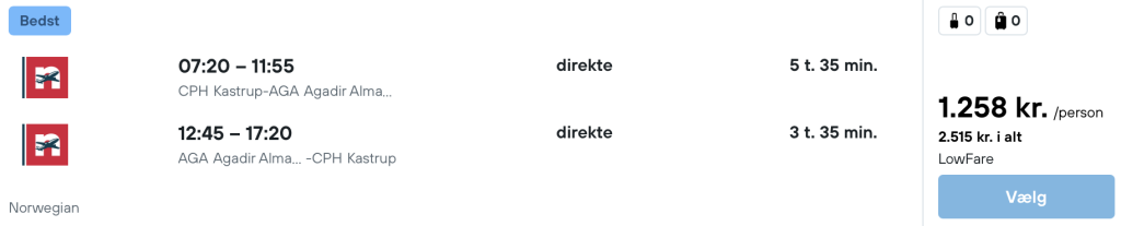 København - Agadir - Rejs365