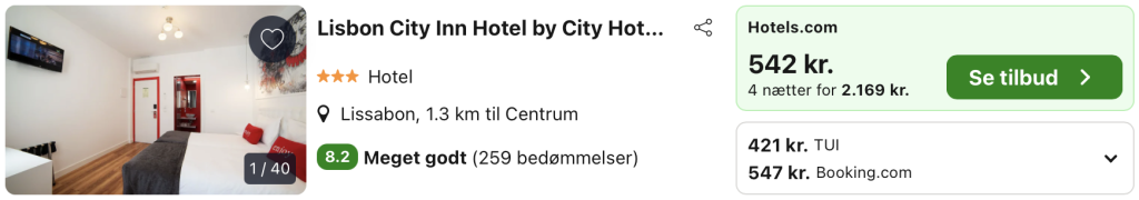 Hotel Lissabon - Rejs365