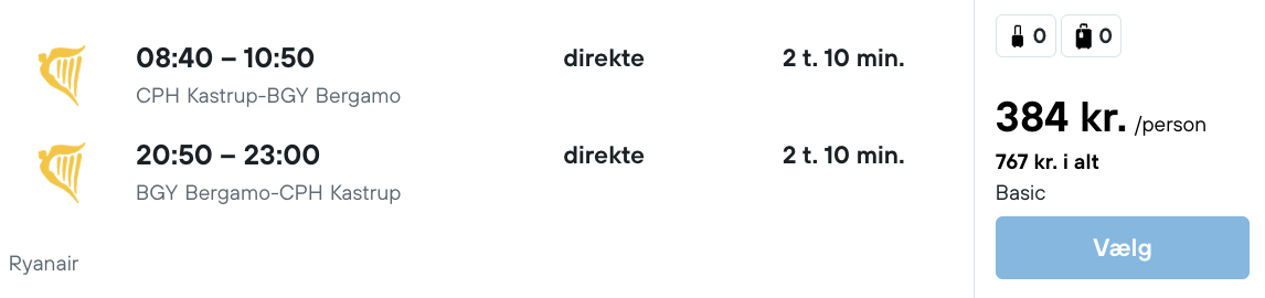 Milano tilbud - Rejs365