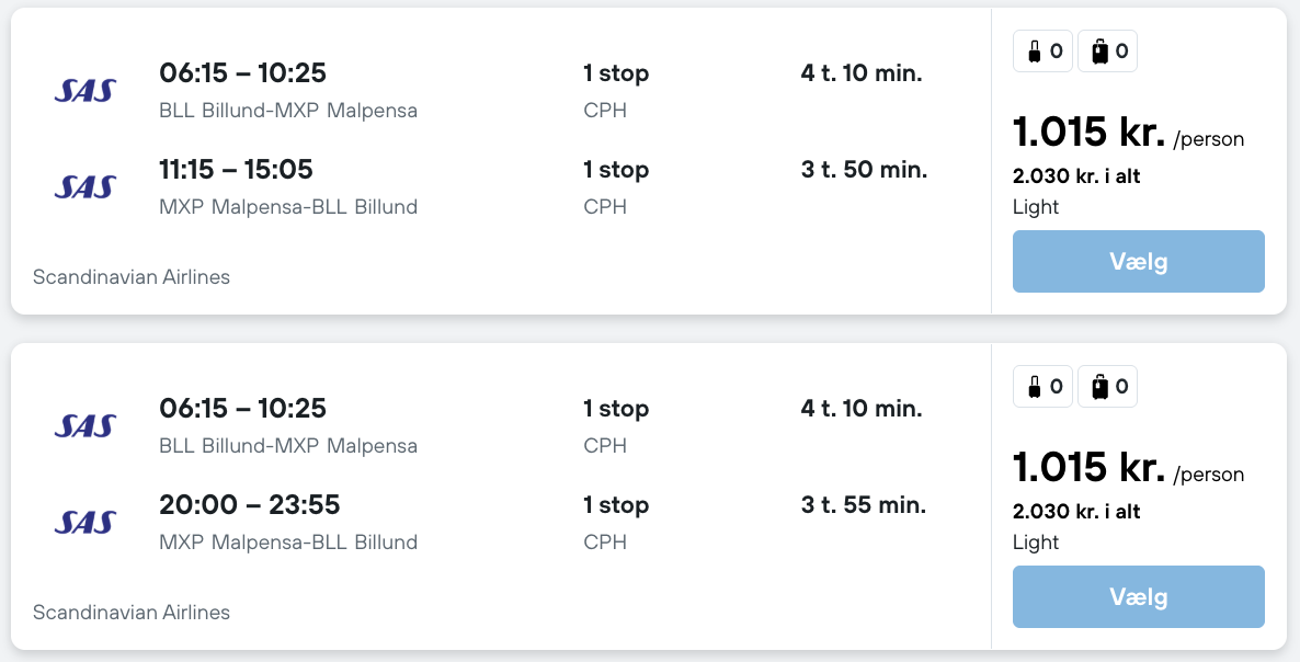 Milano tilbud - Rejs365