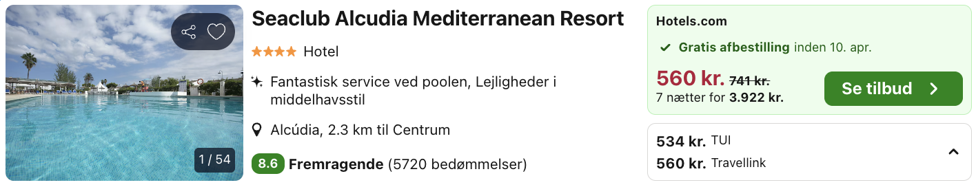 Alcudia tilbud - Rejs365