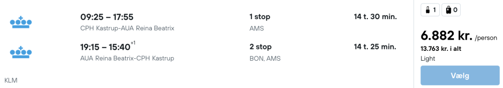 København - Aruba - Rejs365