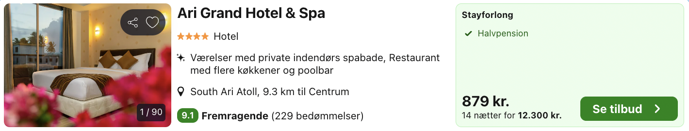 Maldiverne tilbud - Rejs365