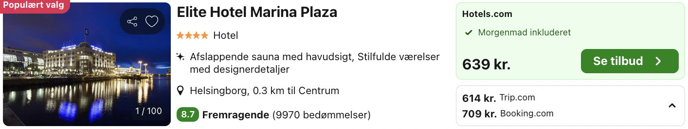 Elite Hotel Marina Plaza tilbud - Rejs365