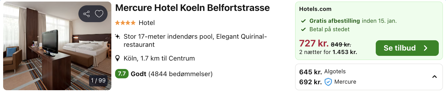 Köln tilbud - Rejs365