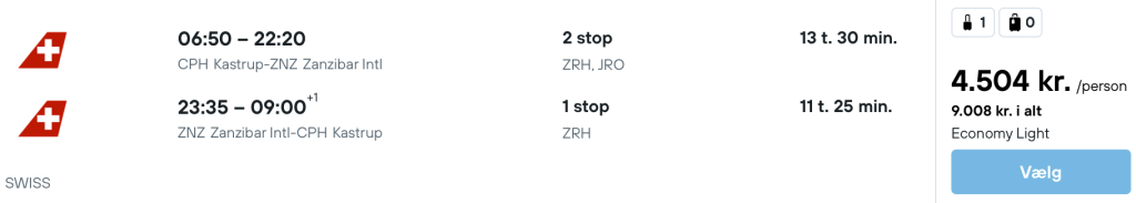 København - Zanzibar - Rejs365