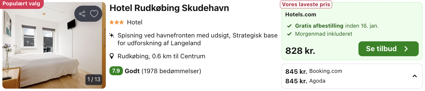 Rudkøbing tilbud - Rejs365