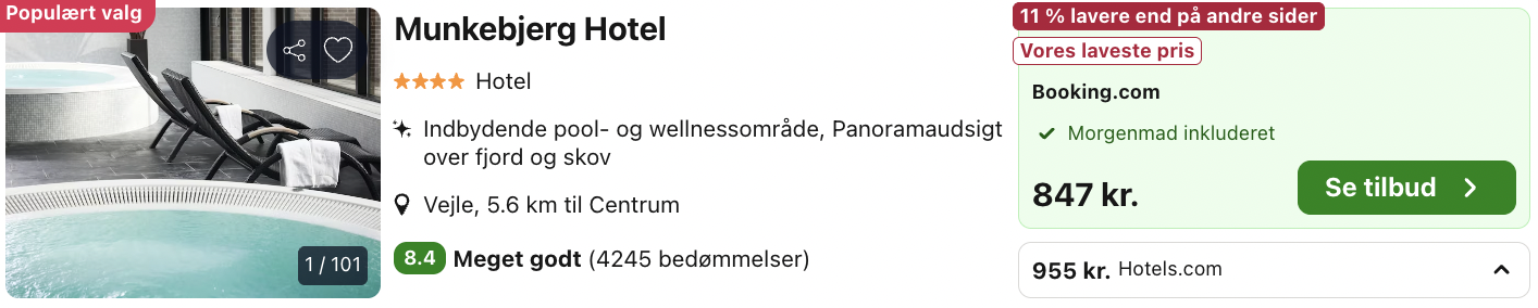 Munkebjerg Hotel tilbud - Rejs365