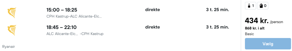 København - Alicante - Rejs365