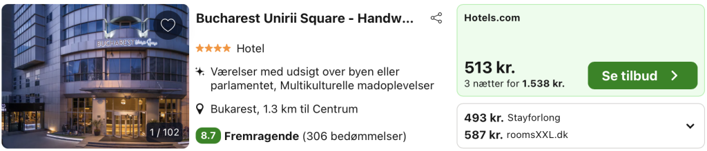 Hotel Bukarest - Rejs365