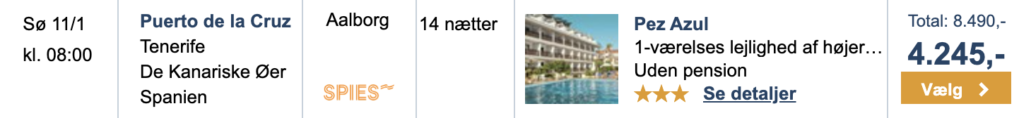 Tenerife tilbud - Rejs365