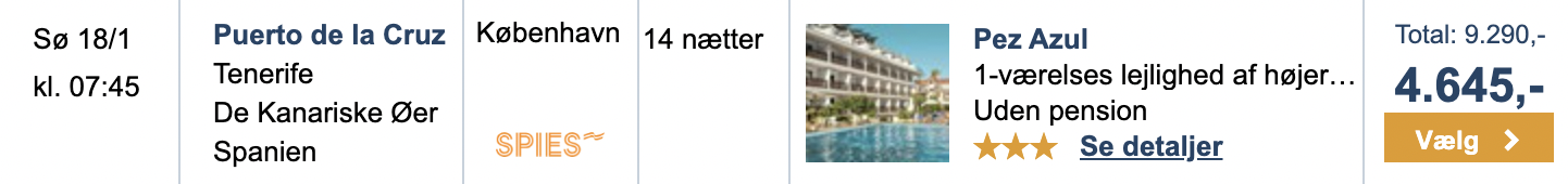 Tenerife tilbud - Rejs365