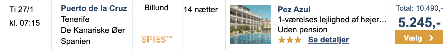 Tenerife tilbud - Rejs365