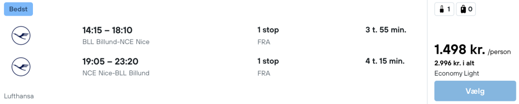 Billund - Nice - Rejs365