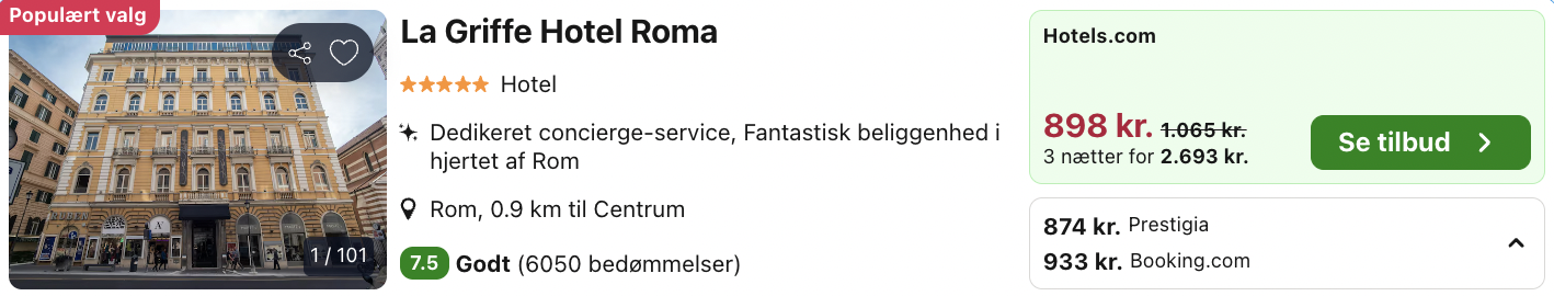 Rom tilbud - Rejs365