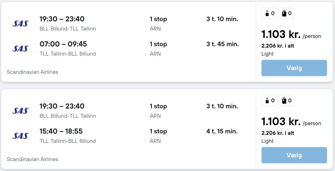 Tallinn tilbud - Rejs365