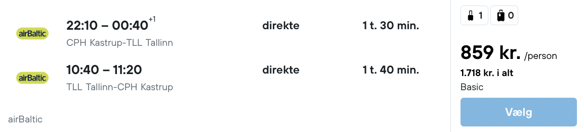 Tallinn tilbud - Rejs365