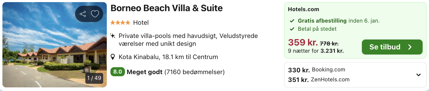 Borneo tilbud - Rejs365