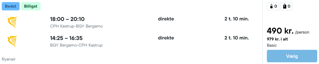 København - Milano - Rejs365