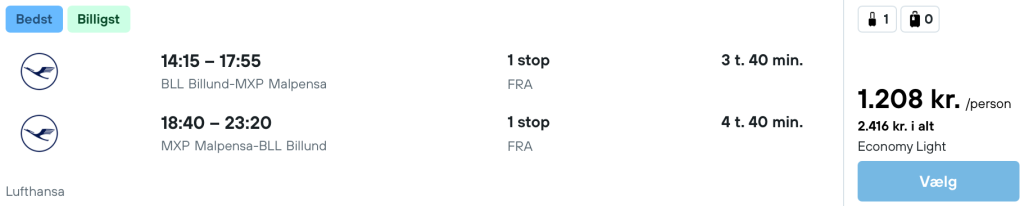 Billund - Milano - Rejs365