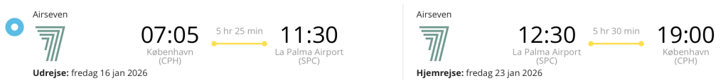 København - La Palma - Rejs365