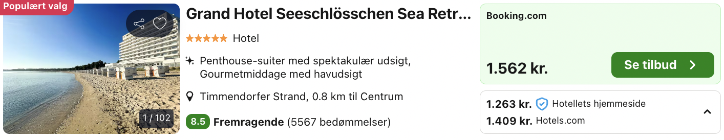 Grand Hotel Seeschlösschen Sea Retreat & SPA tilbud - Rejs365