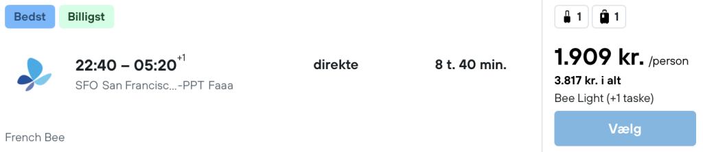 San Francisco - Papeete - Rejs365