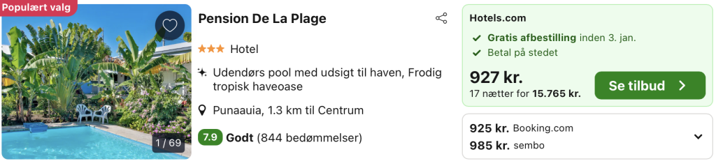 Hotel Fransk Polynesien - Rejs365