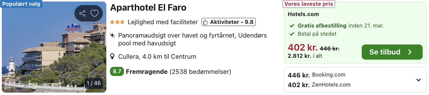 Cullera tilbud - Rejs365