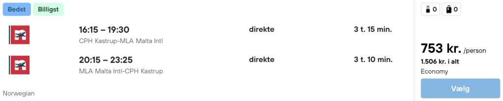 København - Malta - Rejs365