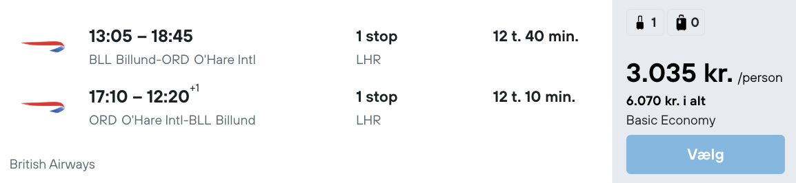 Chicago tilbud - Rejs365