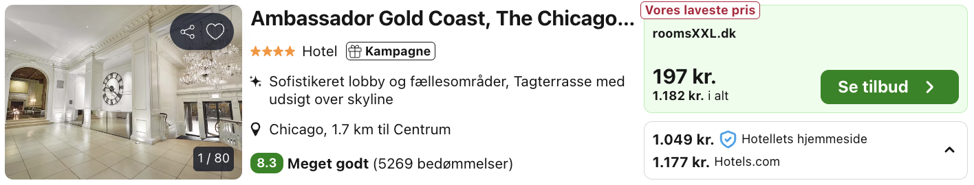 Chicago tilbud - Rejs365