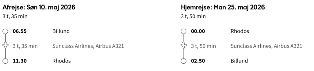Billund - Rhodos - Rejs365
