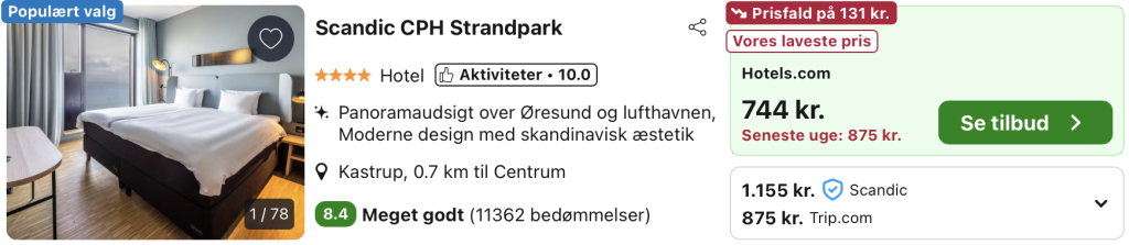 Scandic CPH Strandpark - Rejs365