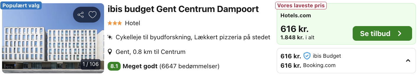 Gent tilbud - Rejs365