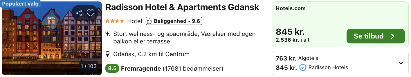 Gdansk tilbud - Rejs365