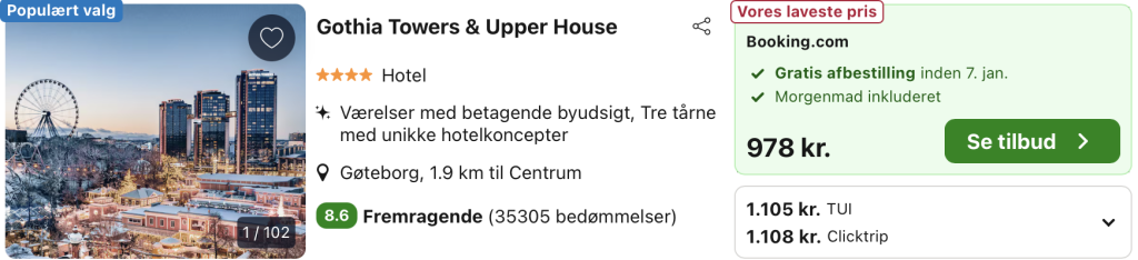 Gothia Towers - Rejs365