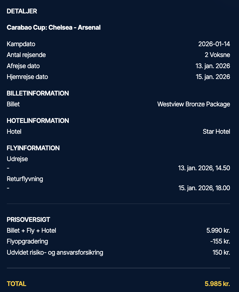 Fodbold tilbud - Rejs365