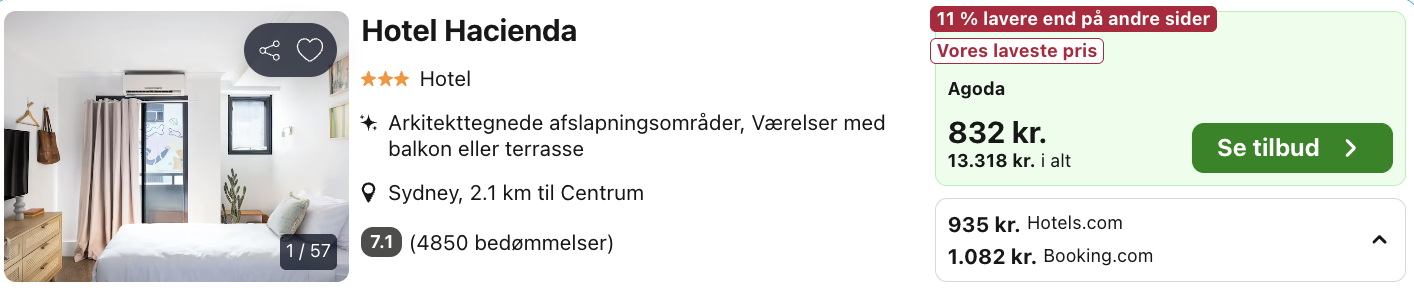 Sydney tilbud - Rejs365