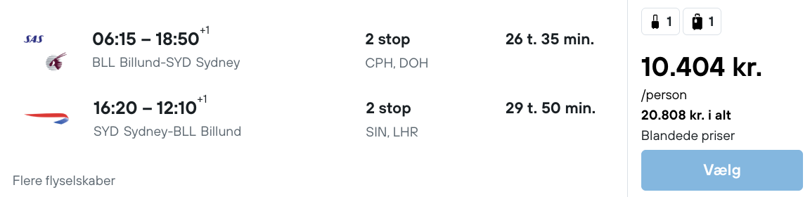 Sydney tilbud - Rejs365