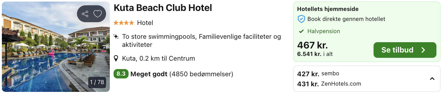 Bali tilbud - Rejs365