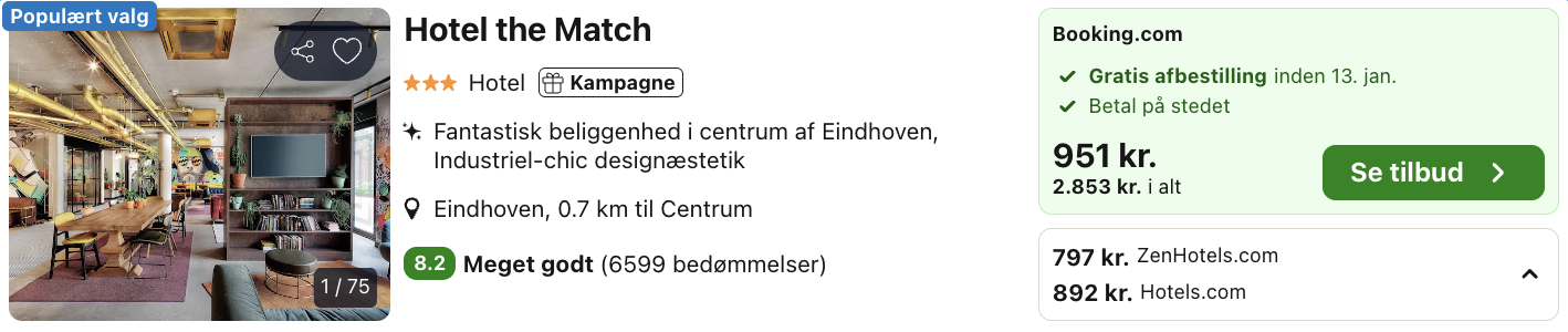 Eindhoven tilbud - Rejs365