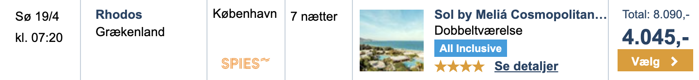 Rhodos tilbud - Rejs365