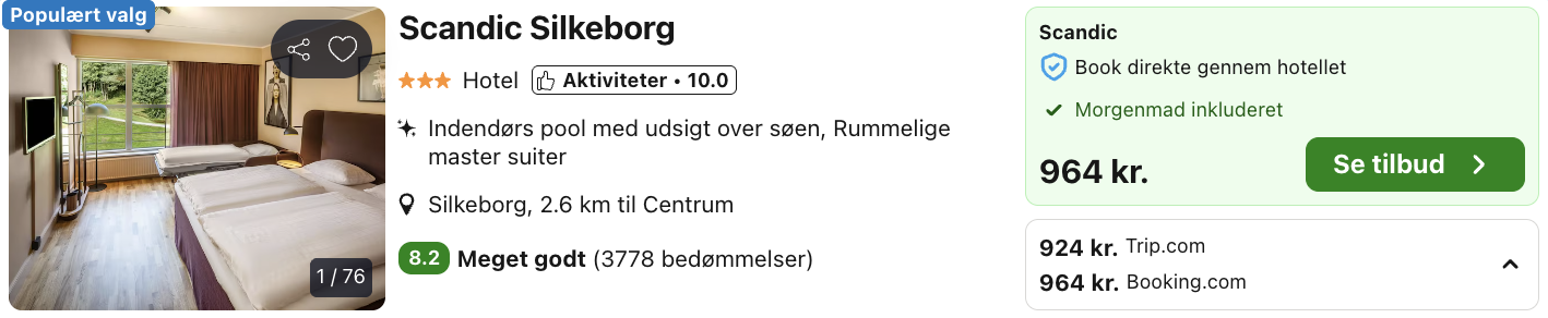Scandic Silkeborg tilbud - Rejs365