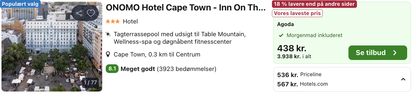 Cape Town tilbud - Rejs365