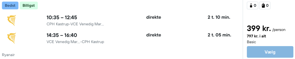 København - Venedig - Rejs365