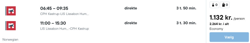 København - Lissabon - Rejs365