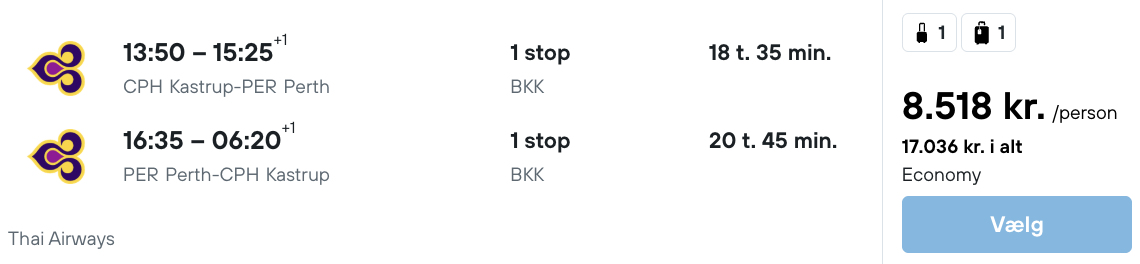 Vestaustralien tilbud - Rejs365
