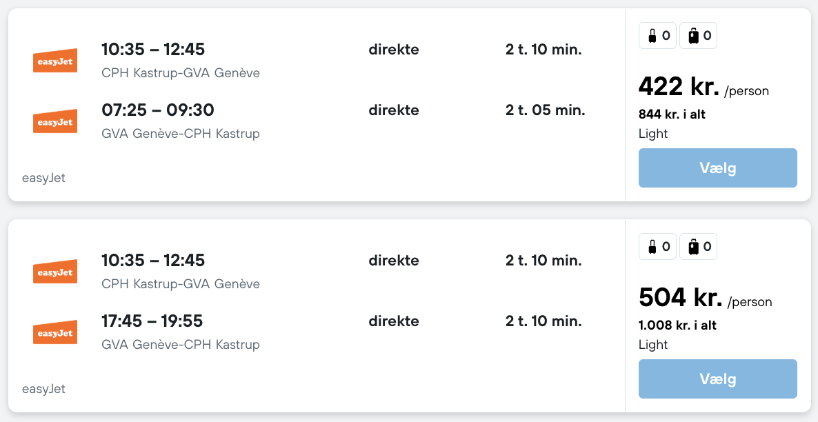 Geneve tilbud - Rejs365