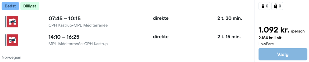 København - Montpellier - Rejs365